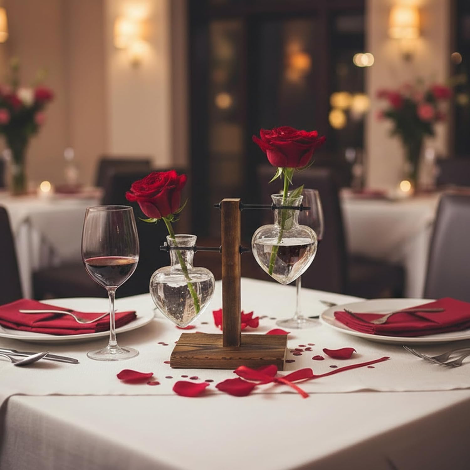 XXXFLOWER Plant Terrarium Wooden Stand