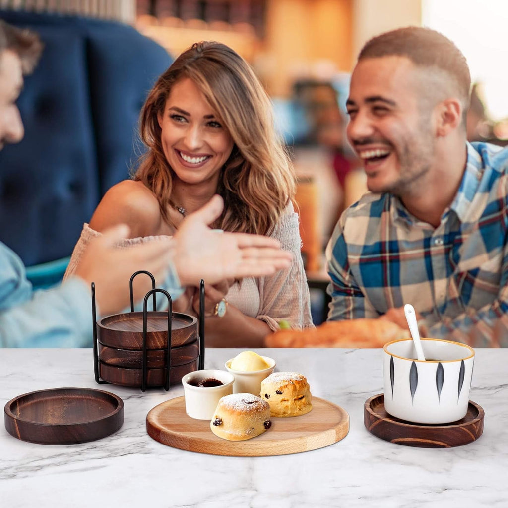 6Pcs Wooden Coasters