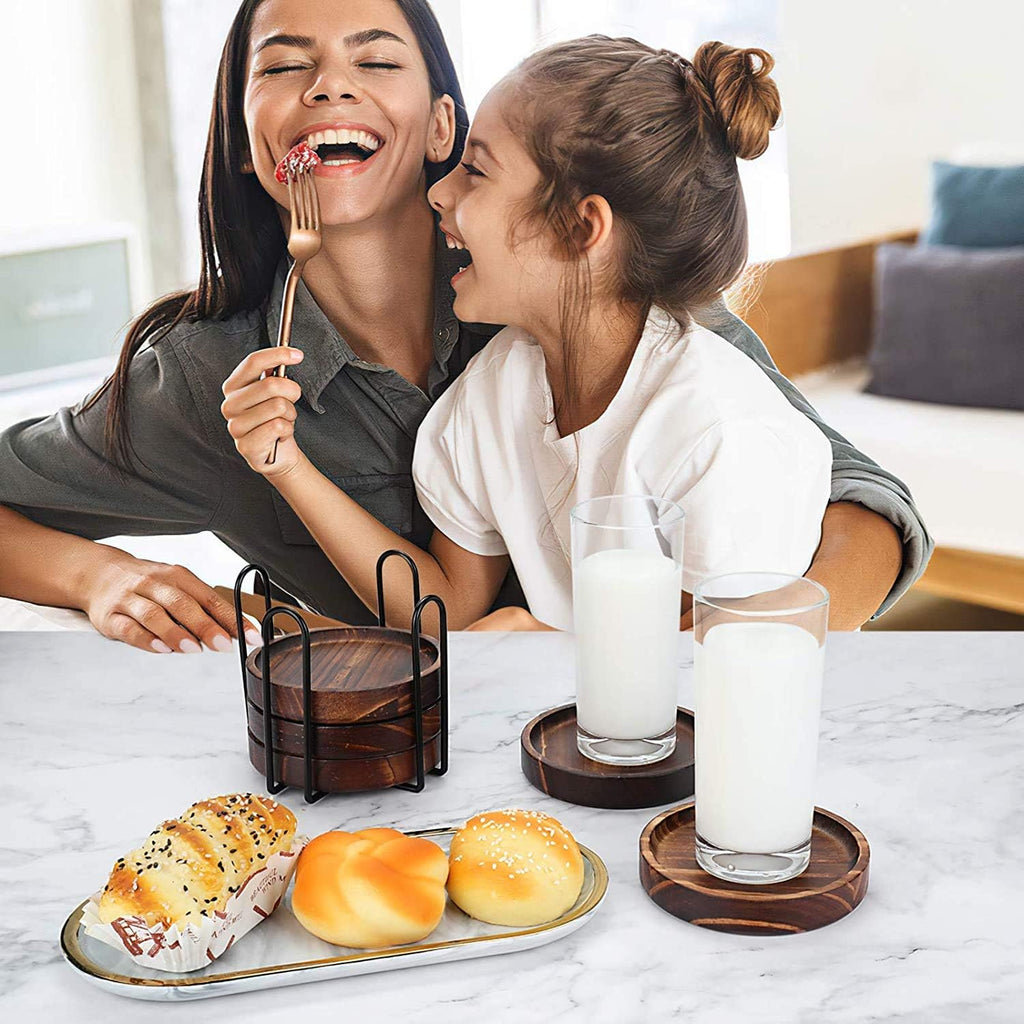 6Pcs Wooden Coasters